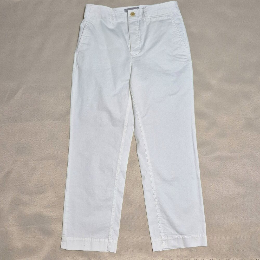 Everlane Women's Size 6 Straight Leg Chino Pants Off White Cotton